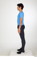  Jorge ballet leggings black sneakers blue t shirt dressed sports standing whole body 0003.jpg